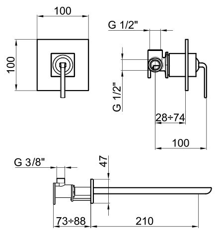 Смеситель для раковины Webert Wolo WO830607