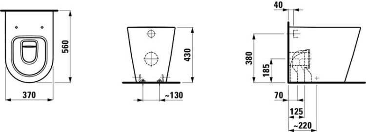Унитаз Laufen Kartell 8.2333.1 приставной