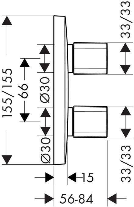 Переключатель потоков Hansgrohe PuraVida 15777000