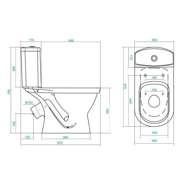 Унитаз компакт Santek Алькор 1WH302140