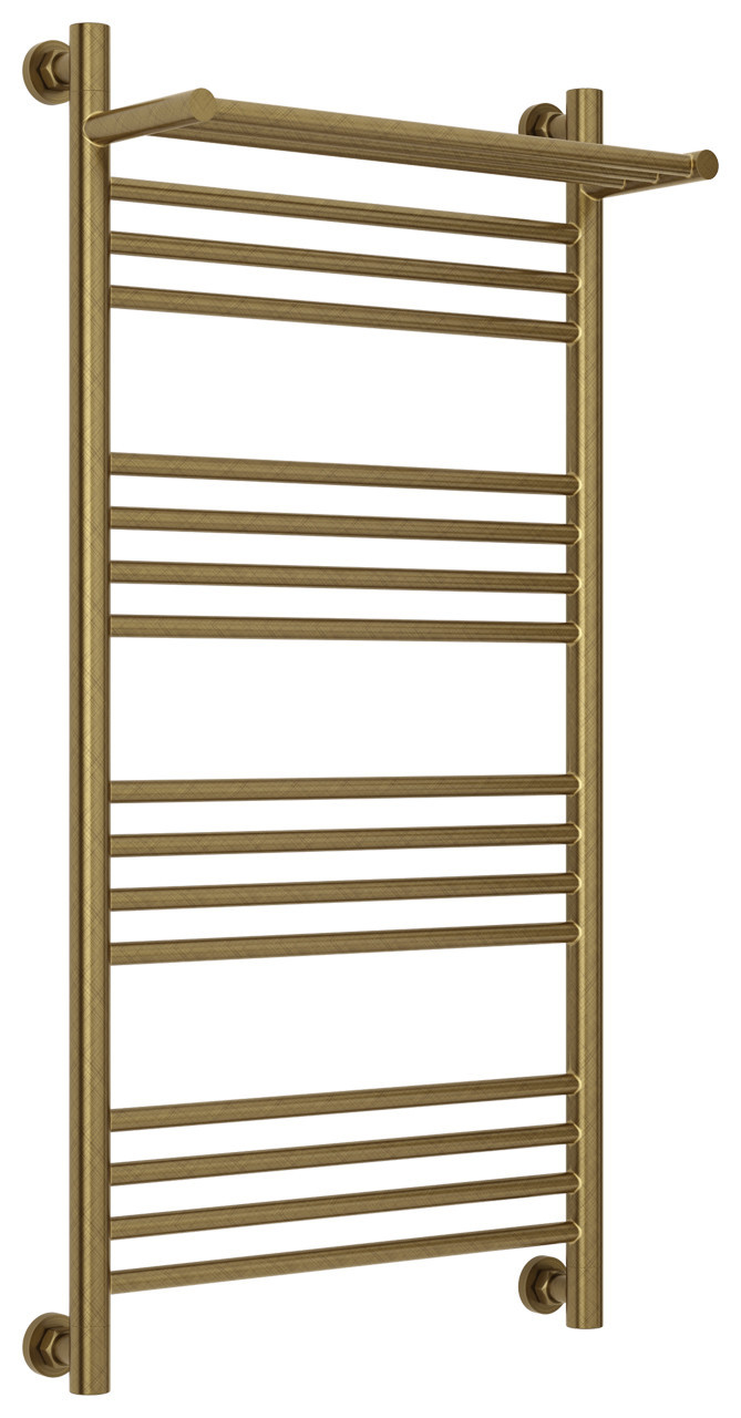 Полотенцесушитель водяной Сунержа Богема с полкой+ 1000х500 Состаренная бронза