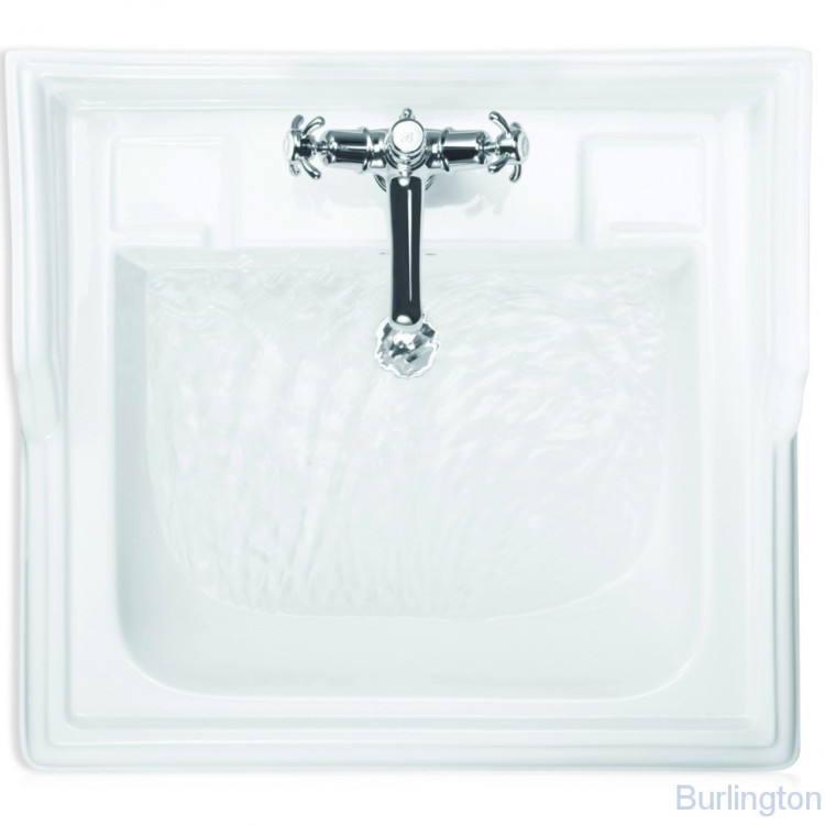 Классическая раковина на 1 или 2 отверстия, с подстольем из белого алюминия