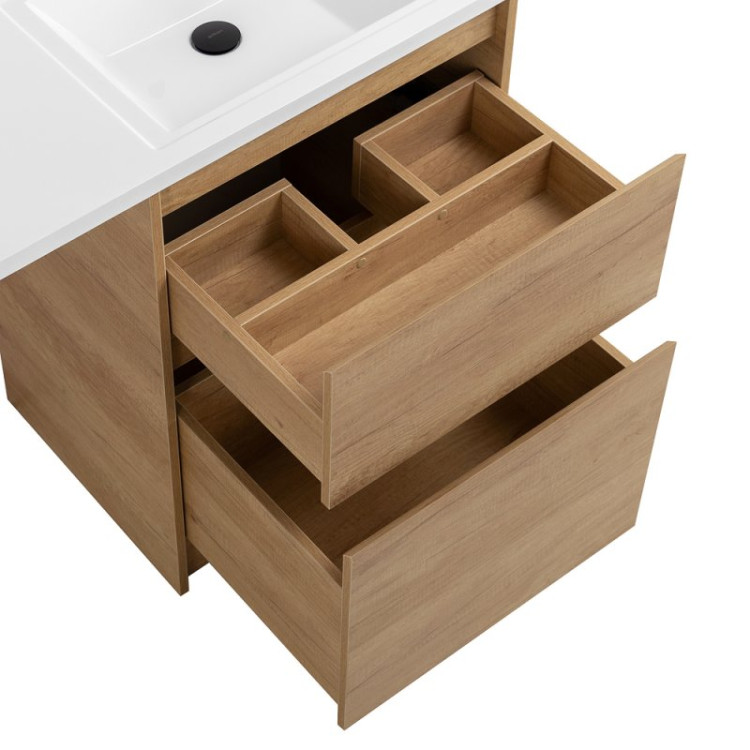 Раковина из литьевого мрамора, левосторонняя BelBagno BB1200/480-LV-MR-L