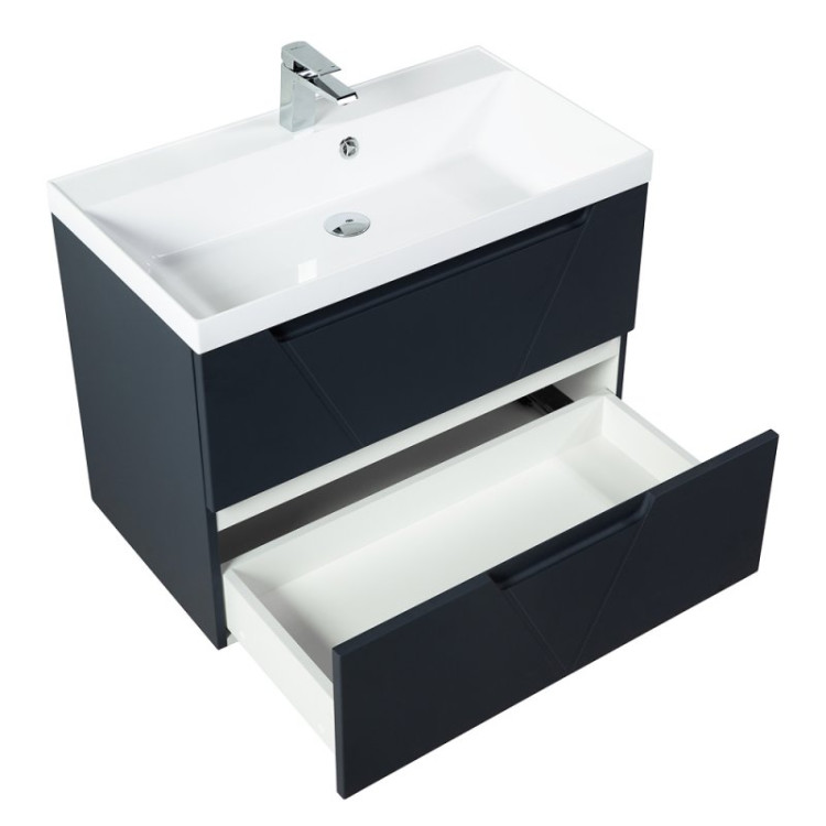 База под раковину подвесная с двумя выкатными ящиками 800x450x570 BelBagno VITTORIA-800-2C-SO-GO-P