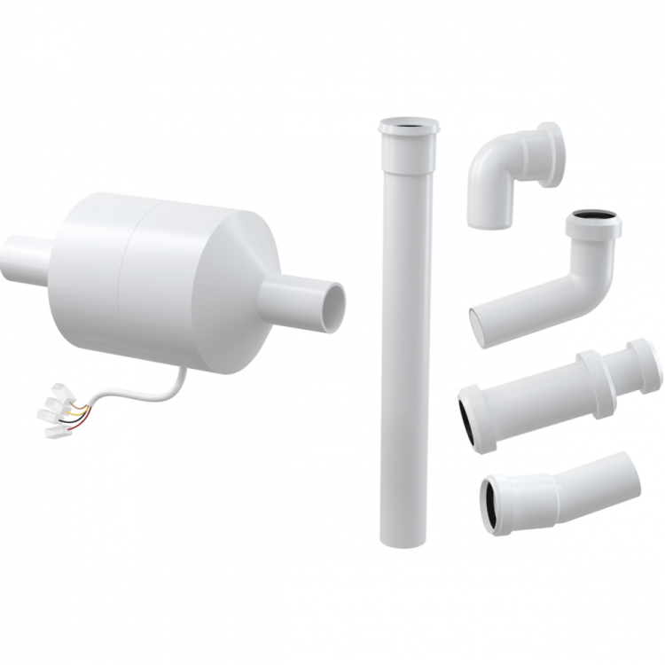 Bентилятор для скрытых систем инсталляции c возможностью вентиляции Alcadrain P128