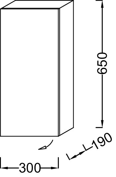 Полуколонна 30 см, левосторонняя Jacob Delafon PARALLEL EB513G-E10