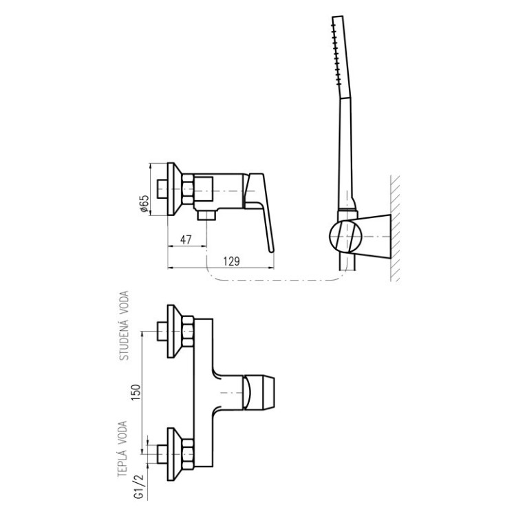 Смеситель для душа Rav Slezak Colorado CO181.5/2