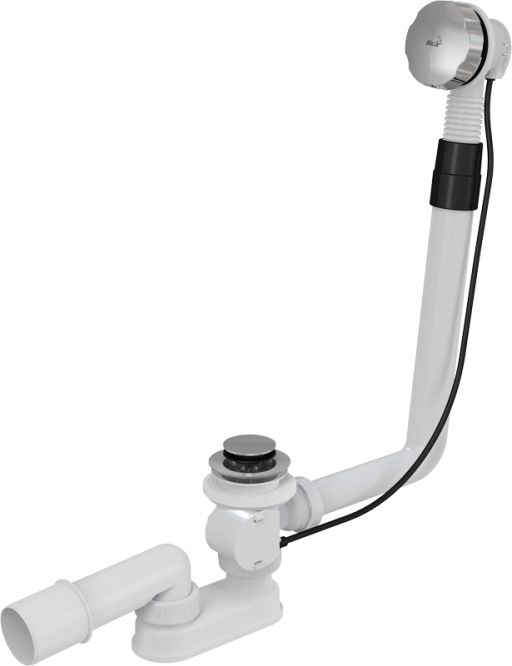 Сифон для ванны автомат комплект, металл Alcadrain A550K