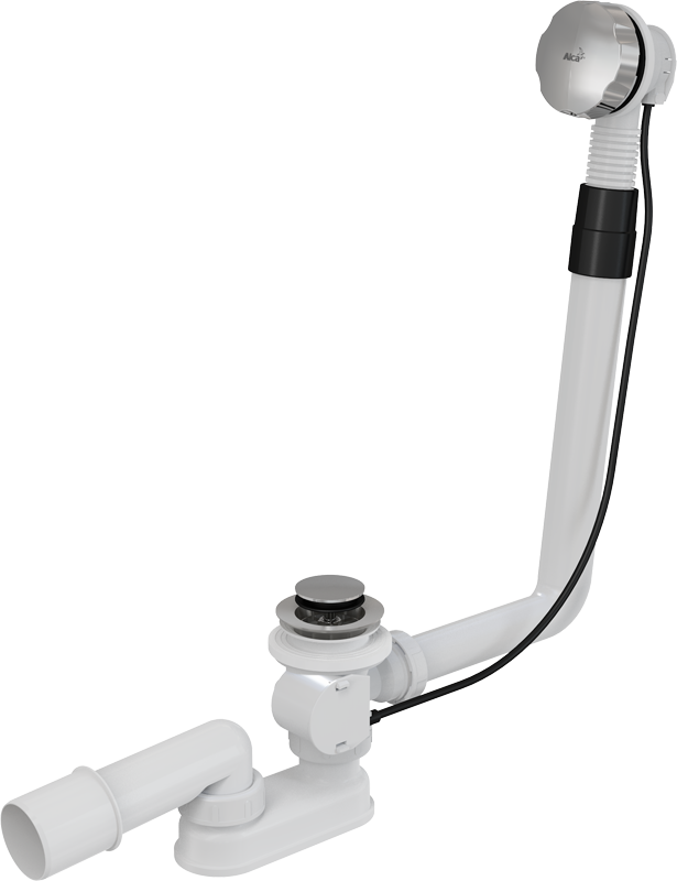 Сифон для ванны автомат комплект, металл Alcadrain A550K