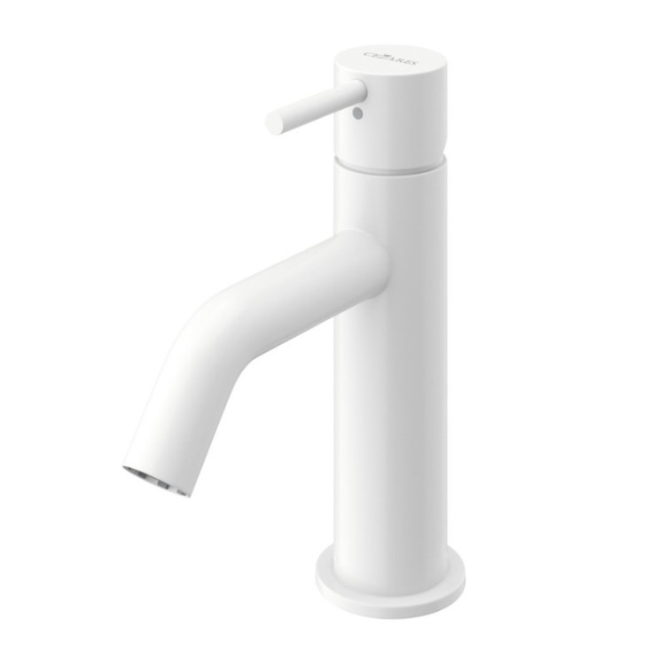 Смеситель для раковины однорычажный, с тонкой ручкой, с донным клапаном Cezares LEAF-LSM2-L-SR