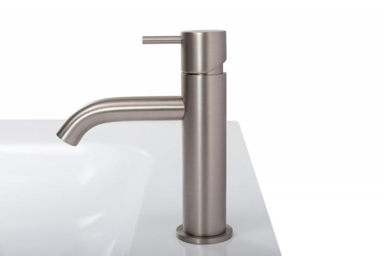 Смеситель для раковины однорычажный, с тонкой ручкой, с донным клапаном Cezares LEAF-LSM2-L-SR