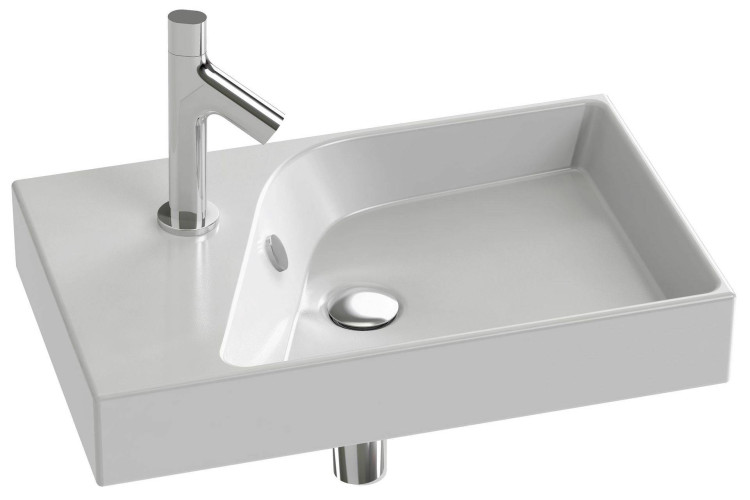 Подвесная раковина-столешница 60 х 37 см, гладкая нижняя поверхность Jacob Delafon RYTHMIKEXR112-Z-00