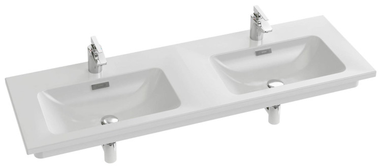 Двойная подвесная раковина-столешница для установки на мебель, 140 х 46 см Jacob Delafon VOXEXAA112-Z-00