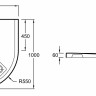 Ультратонкий душевой поддон 1/4 круга, 100 х 100 х 6 см Jacob Delafon ODEON UP N123K-00