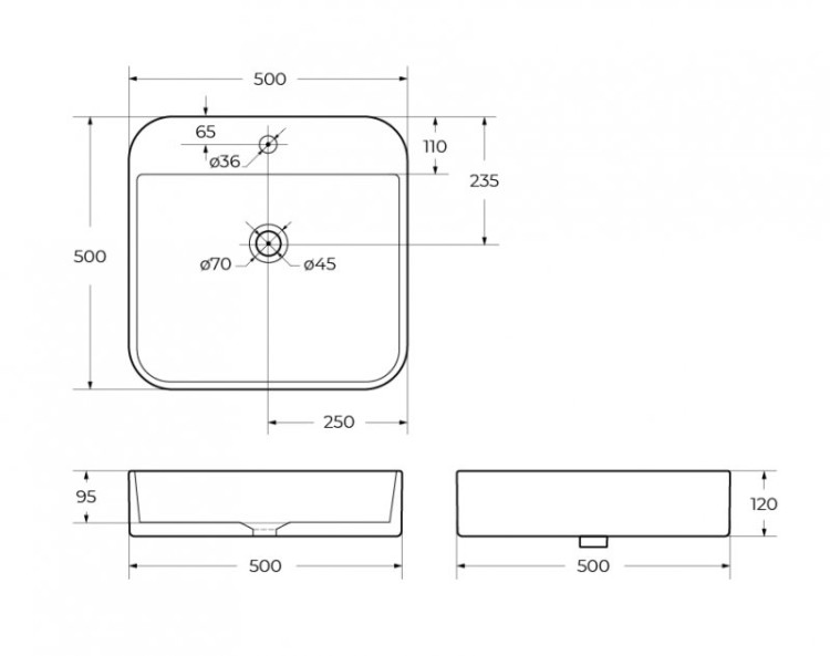 Раковина керамическая накладная Cezares CZR-LFT-50-LVB