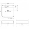 Раковина керамическая накладная Cezares CZR-LFT-50-LVB