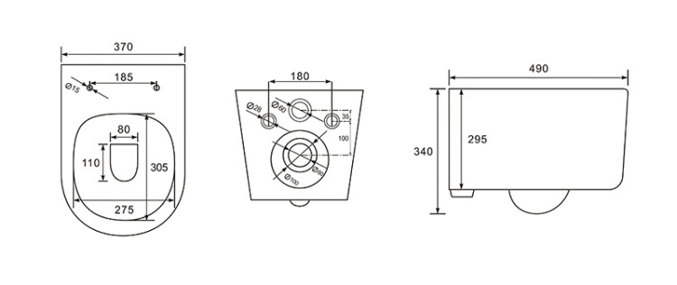 Комплект унитаз + инсталляция Aquatek SET AQUATEK МИЯ 4в1