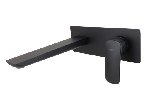 Смеситель для раковины настенный Aquatek (внешняя и скрытая часть), матовый черный AQ1013MB ВЕГА