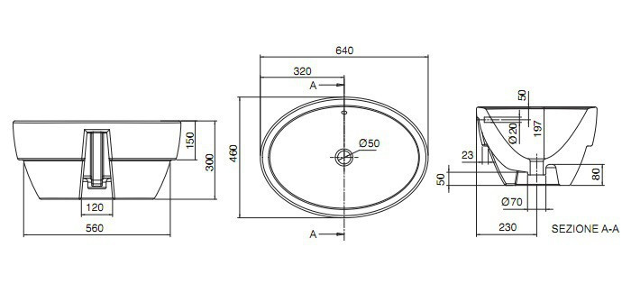 Раковина Scarabeo Matty 8056A