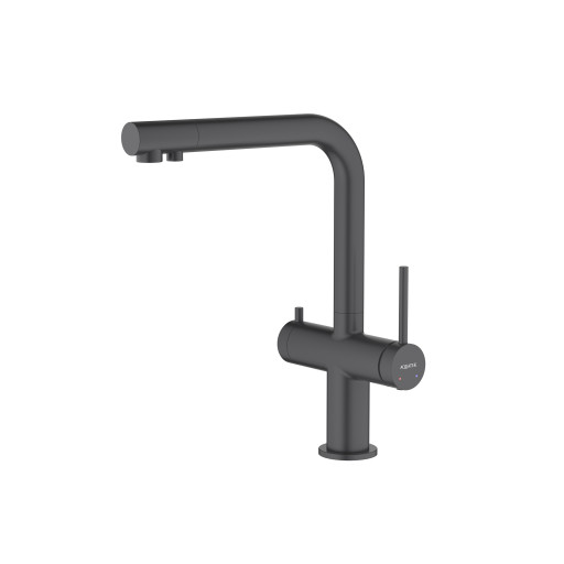 Смеситель для кухни с подключением к фильтру питьевой воды Aquatek, матовый черный AQ1385MB ЕВРОПА