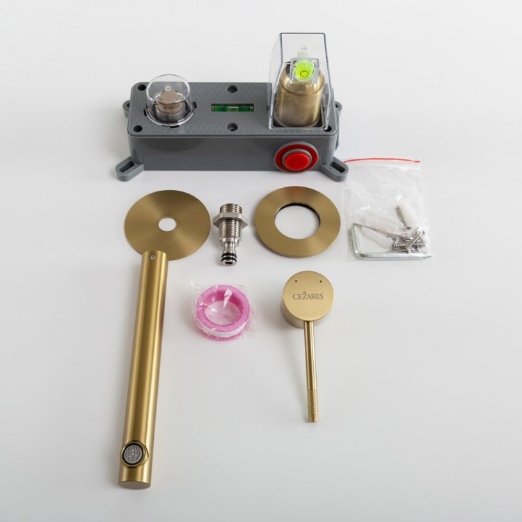 Смеситель для раковины встраиваемый с внутренней частью, без донного клапан Cezares RELAX-BLI2-2-BORO-W0