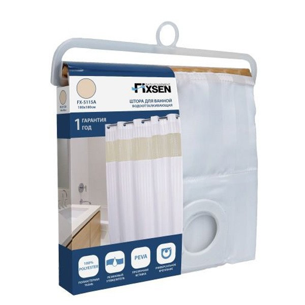 Штора для ванны Fixsen FX-5115A 180х180