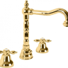 Смеситель для раковины на три отверстия с донным клапаном Cezares NOSTALGIA-BLS2-03/24