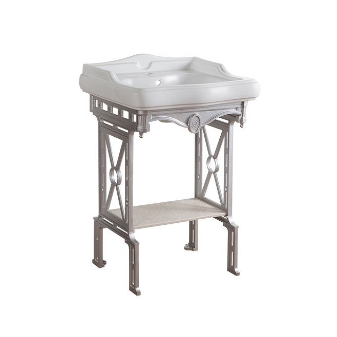 консоль на ножках для раковины 60см., металл