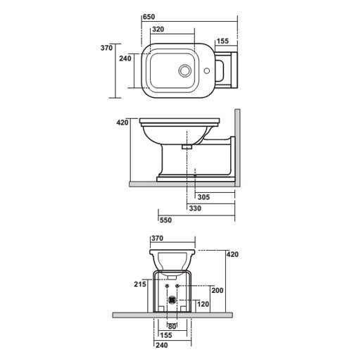 Биде Kerasan Waldorf 4120