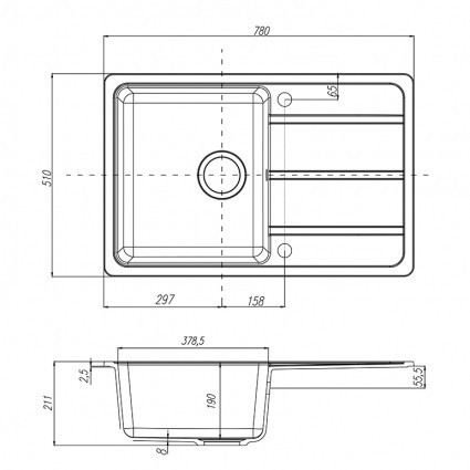Кухонный набор Акватон Аманда со смесителем для кухни Damixa Arc 290007464