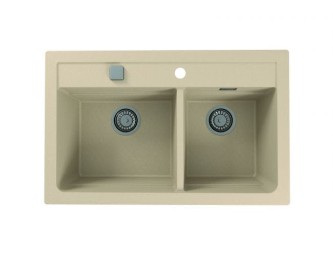 Мойка ALVEUS GRANITAL ATROX 50 BEIGE - G55 в комплекте с сифоном 1132822,