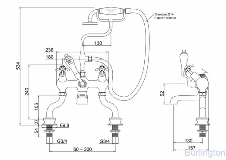 Смеситель для ванны