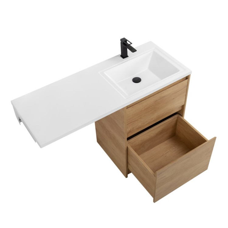 Раковина из литьевого мрамора, правосторонняя BelBagno BB1200/480-LV-MR-R