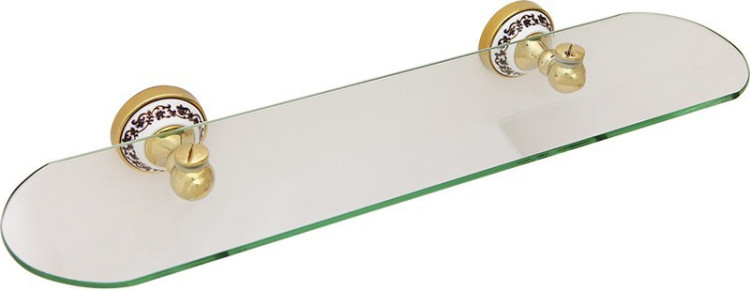 Стеклянная полка Fixsen Bogema Gold FX-78503G