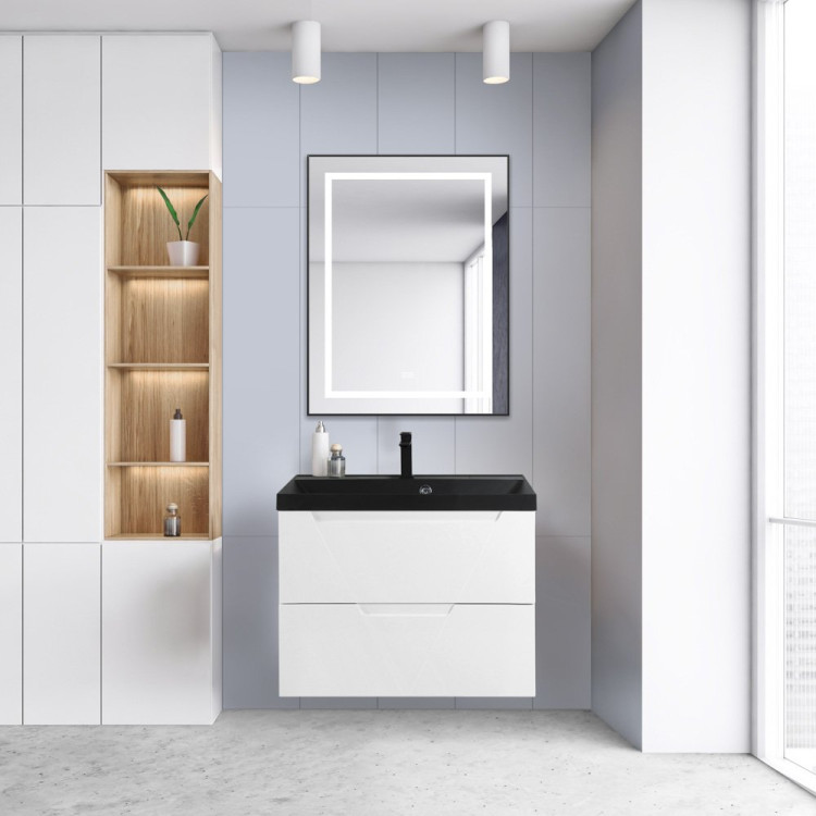 База под раковину подвесная с двумя выкатными ящиками 800x450x570 BelBagno VITTORIA-800-2C-SO-PINO-P