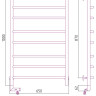 Полотенцесушитель электрический Сунержа Галант 2.0 1000х600 МЭМ левый Без покрытия