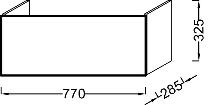 Основа для мебели 77 см, белый блестящий Jacob Delafon STRUKTURA EB1297-N18