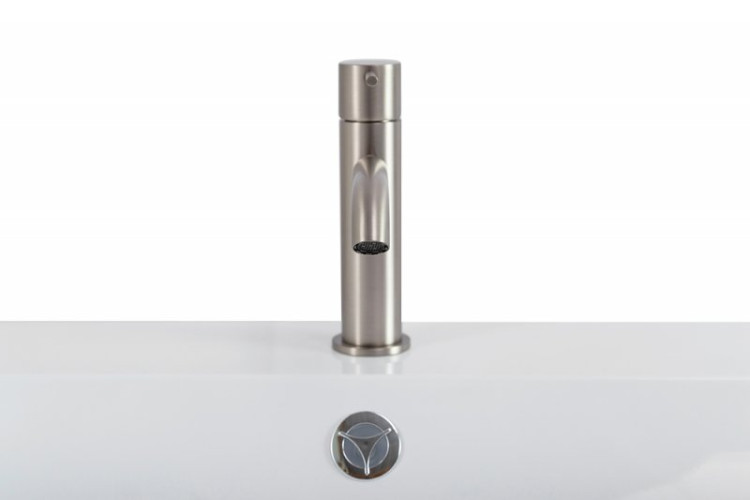 Смеситель для раковины однорычажный, с тонкой ручкой, с донным клапаном Cezares LEAF-LSM2-L-SS