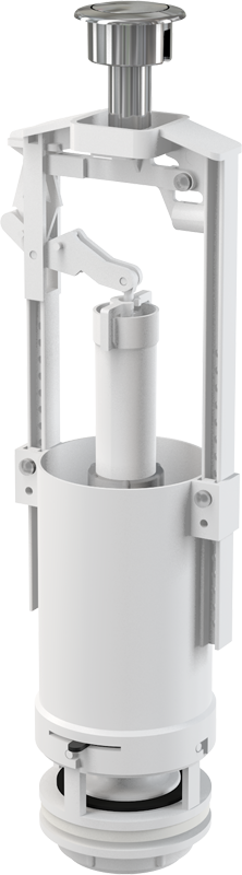 Сливной механизм с удлиненной СТОП кнопкой Alcadrain A05-CHROM