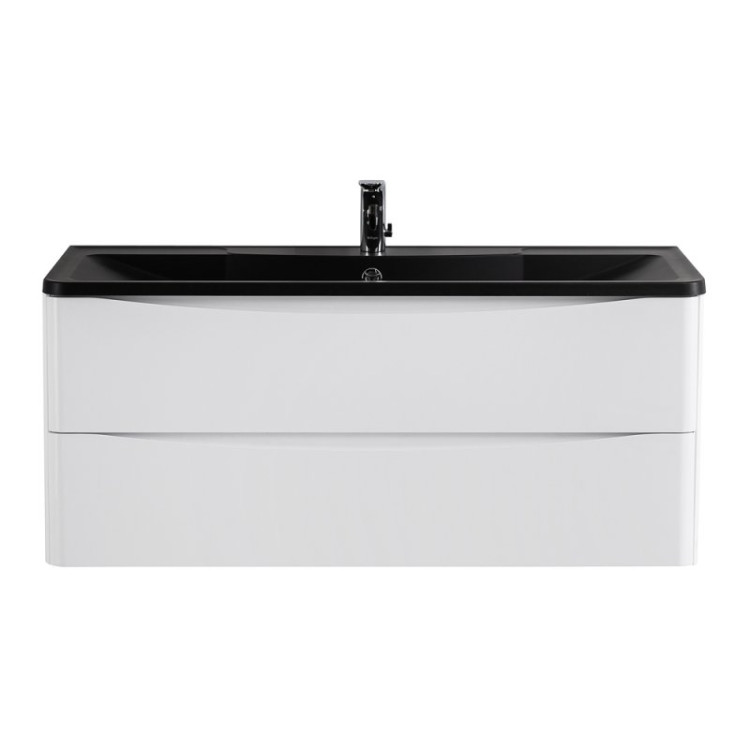 База под раковину подвесная с двумя выкатными ящиками 1200x450x500 BelBagno ACQUA-1200-2C-SO-BL