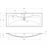 База под раковину подвесная с двумя выкатными ящиками 1200x450x500 BelBagno ACQUA-1200-2C-SO-BL