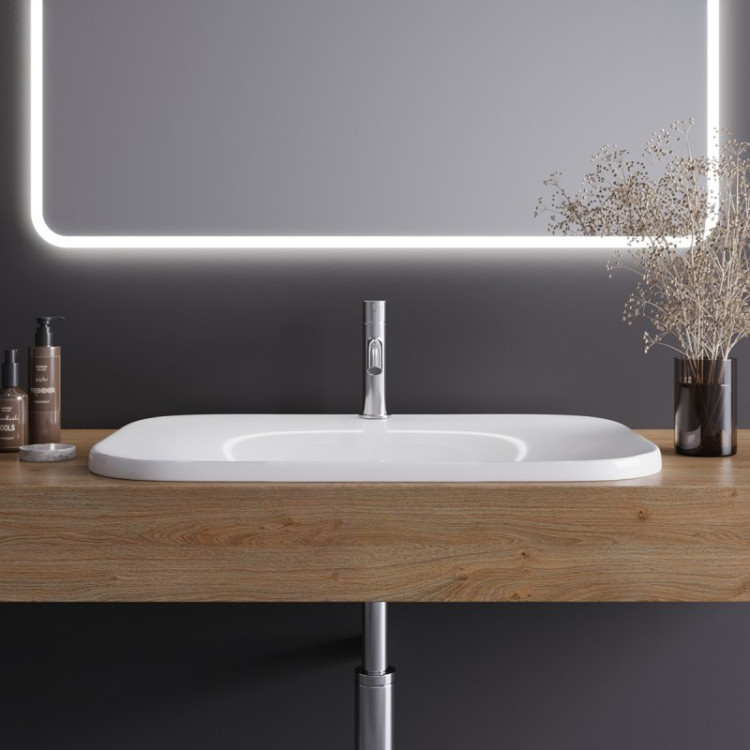 Раковина керамическая полувстраиваемая Cezares CZR-DRO-65-LVB