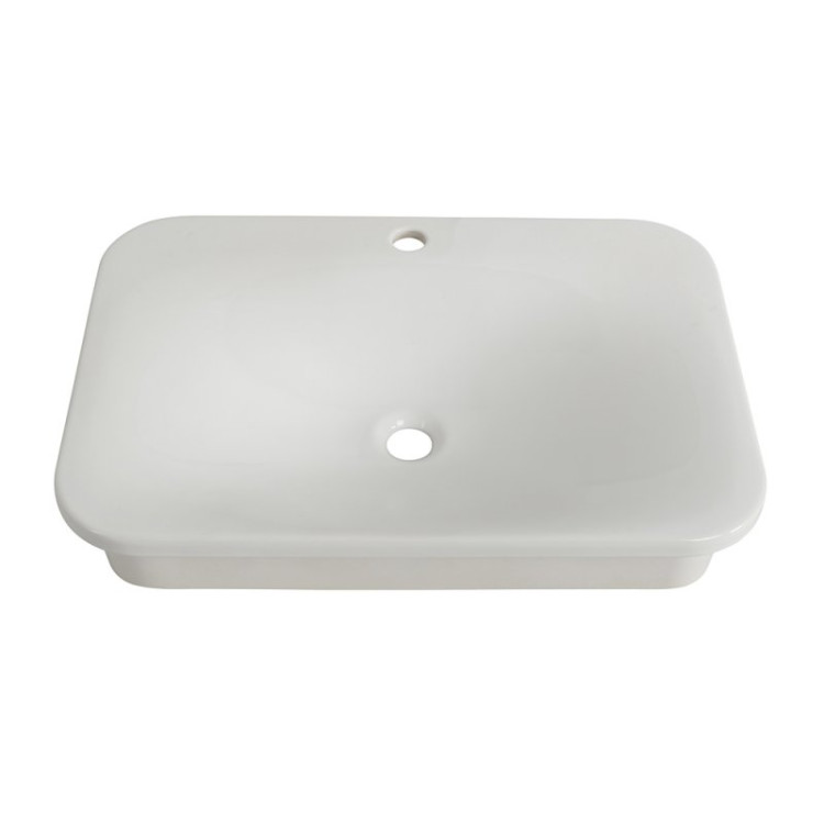 Раковина керамическая полувстраиваемая Cezares CZR-DRO-65-LVB