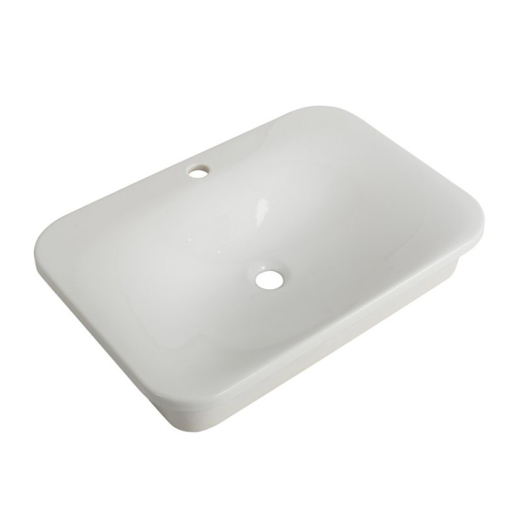 Раковина керамическая полувстраиваемая Cezares CZR-DRO-65-LVB