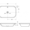 Раковина керамическая полувстраиваемая Cezares CZR-DRO-65-LVB