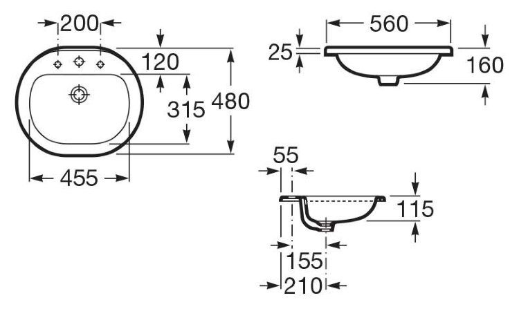 Раковина Roca Coral 55 327898000