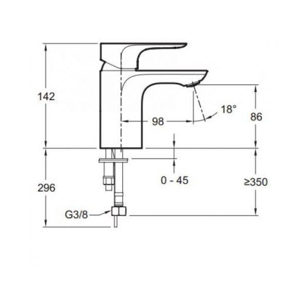 Смеситель для раковины Jacob Delafon Aleo E72277-CP