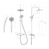 Душевая стойка со смесителем, изливом, верхним и ручным душем Cezares LUX-CVD-01