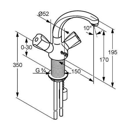 Смеситель для раковины Kludi Standard 210350515