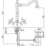 Смеситель для раковины с донным клапаном Cezares LORD-LS2-03/24